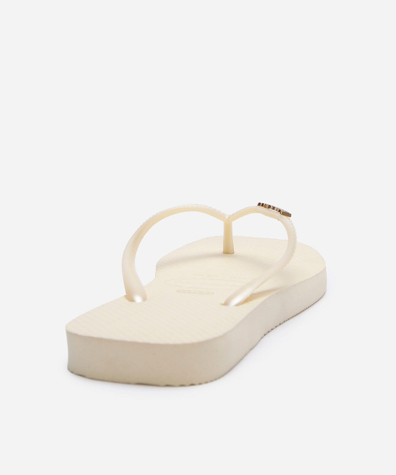 chinelo feminino havaianas slim bico quadrado amarelo