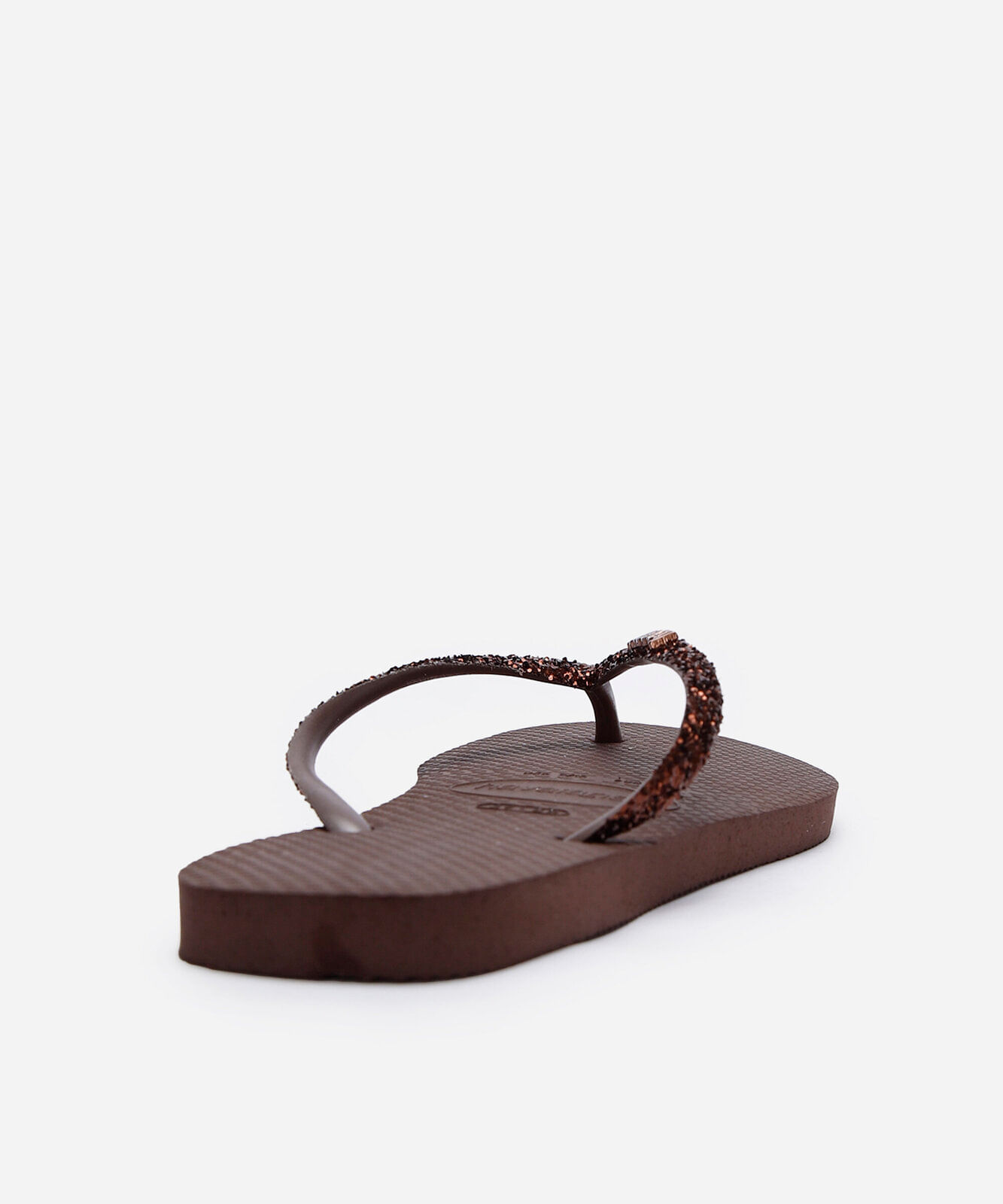chinelo havaianas feminino slim glitter ii marrom