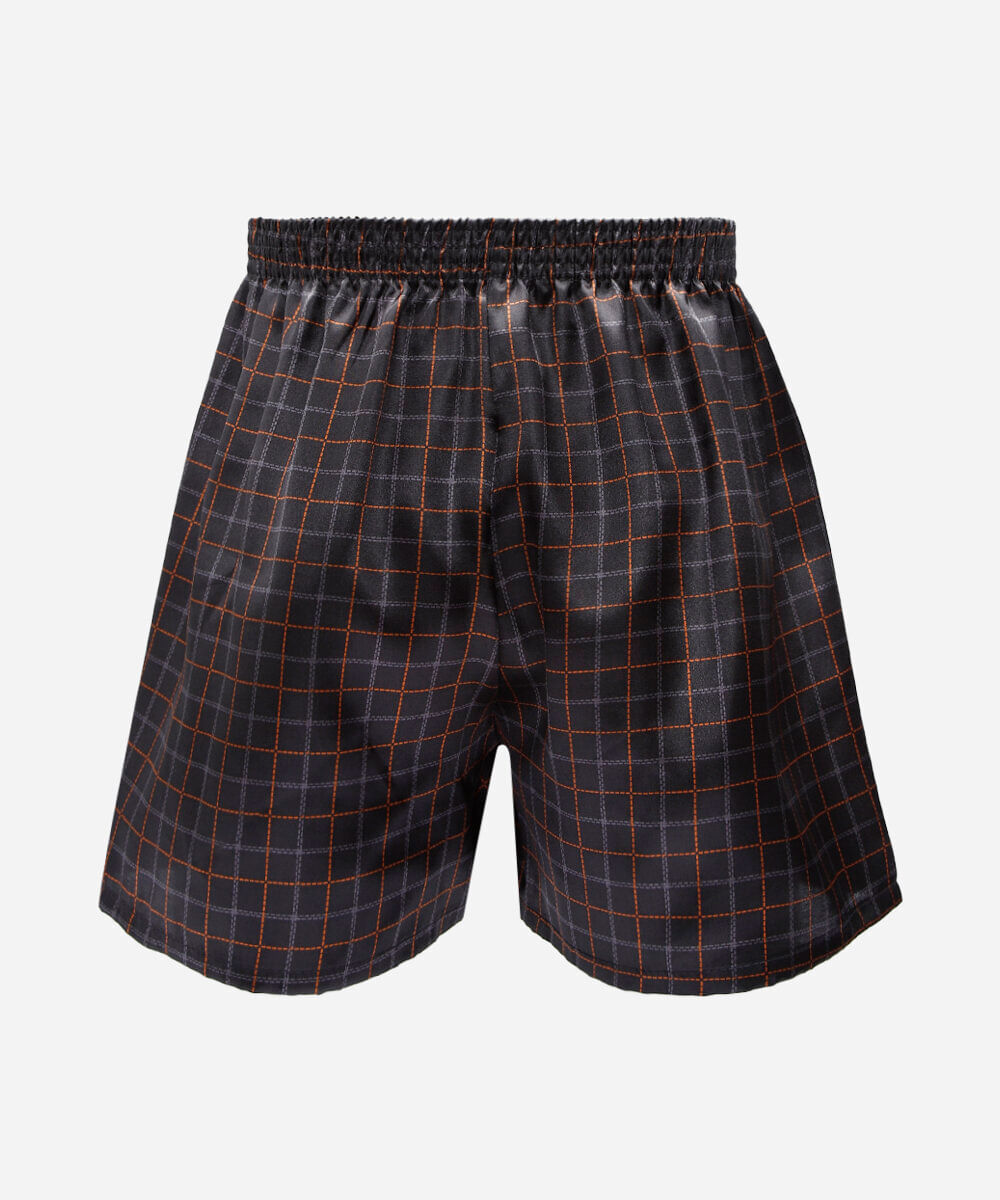 cueca samba canção masculina xadrez acetinada preta