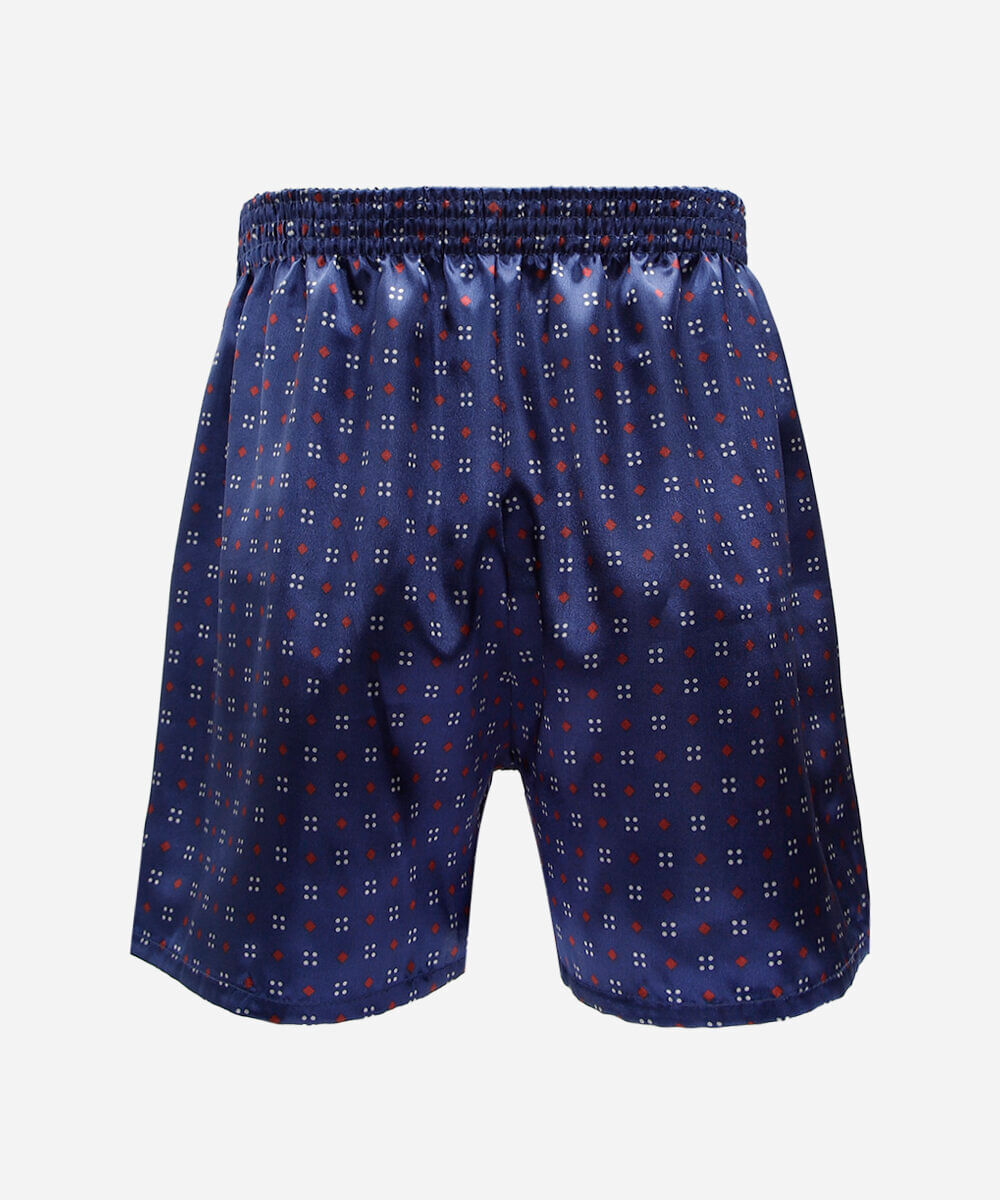 cueca samba canção masculina estampa acetinada azul