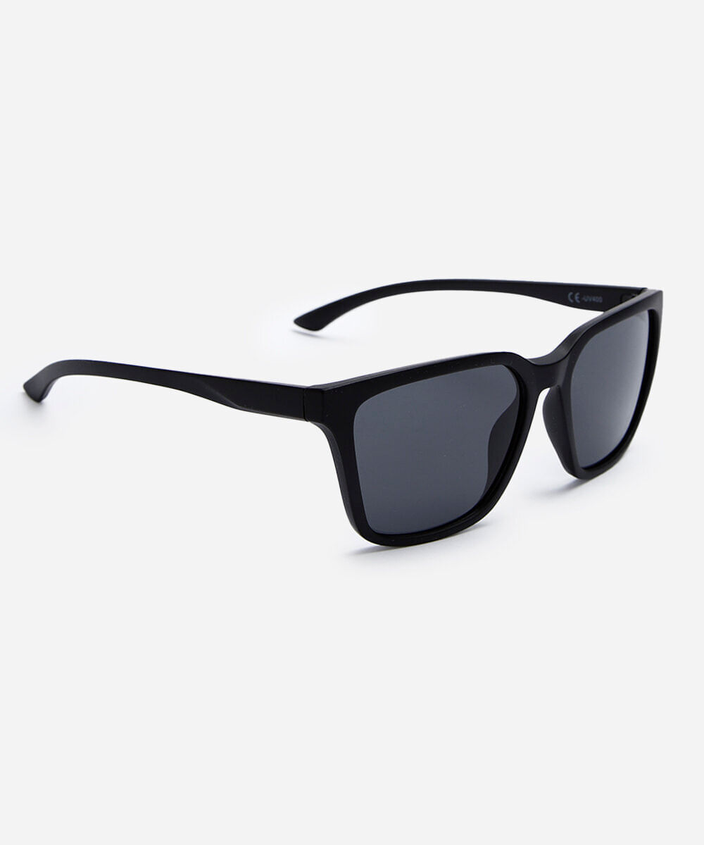 óculos de sol masculino redondo de acetato preto