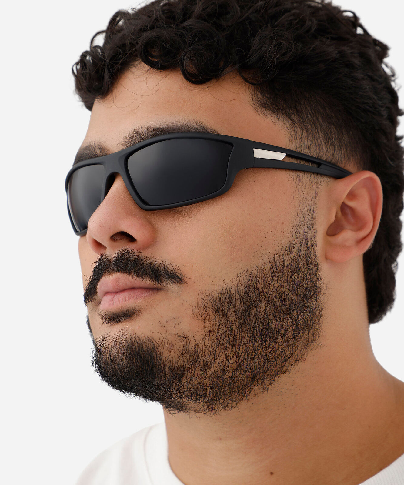 óculos de sol masculino esportivo de acetato preto