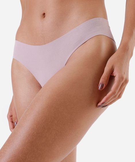 kit de 2 calcinhas biquíni feminina de algodão corte a fio colorido