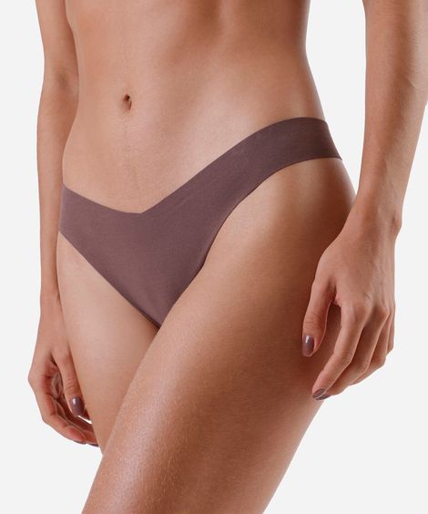 kit de 2 calcinhas fio dental feminina de algodão corte a fio colorido