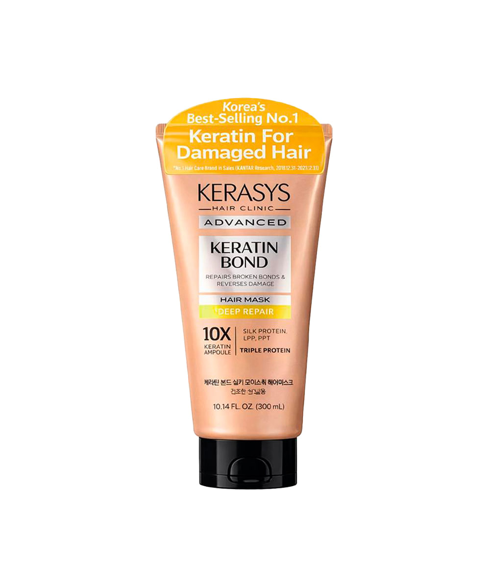 máscara capilar kerasys advanced keratin repair bond deep hair 300ml