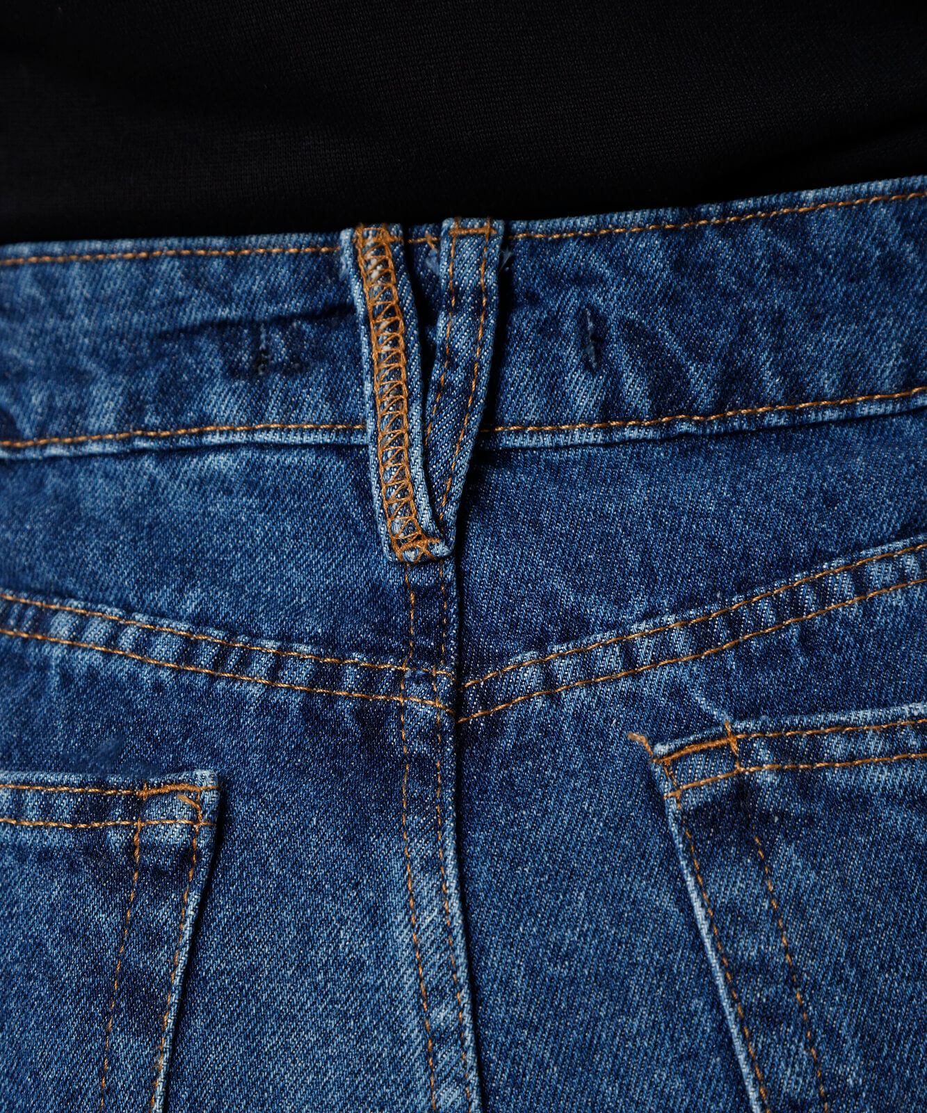 short curto feminino jeans cintura média azul