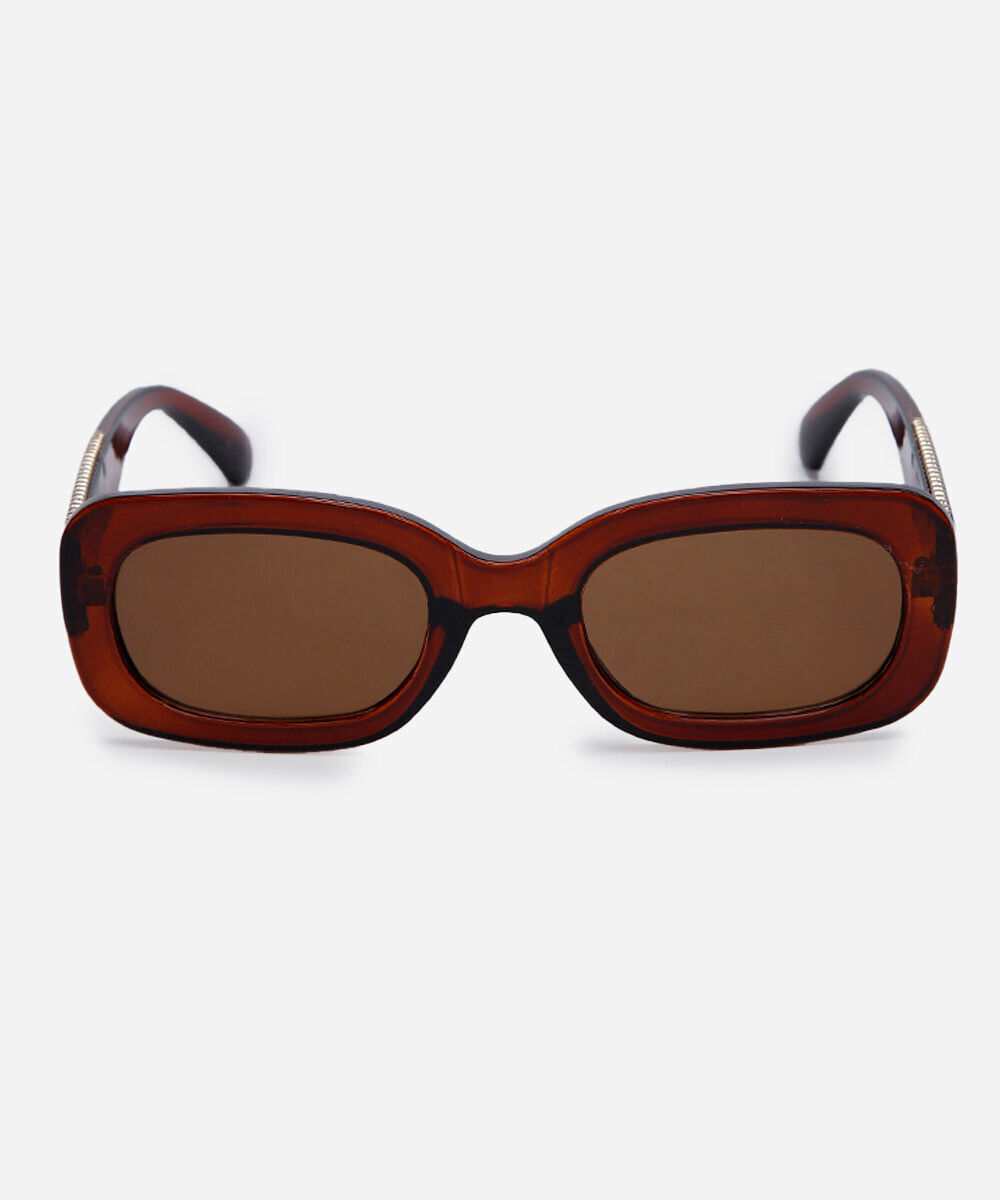 óculos de sol feminino quadrado de acetato triton marrom