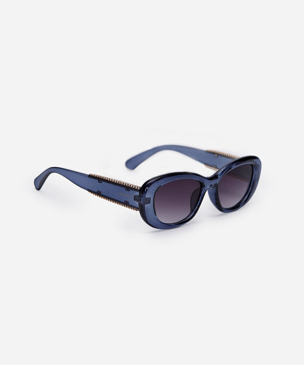 óculos de sol feminino gatinho de acetato triton azul