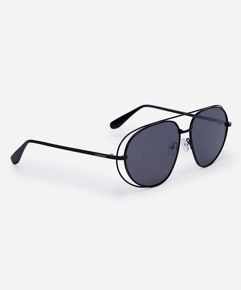 óculos de sol feminino aviador de metal triton preto