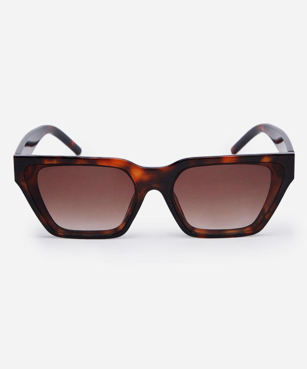óculos de sol feminino quadrado de acetato tartaruga triton marrom