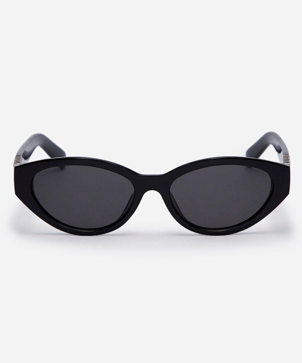 óculos de sol feminino oval de acetato triton preto