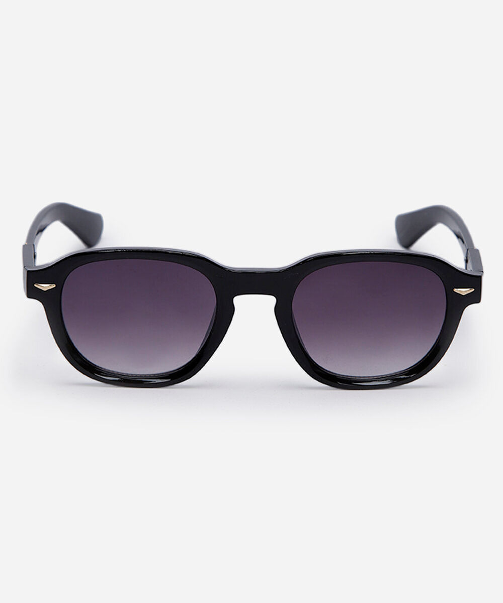 óculos de sol feminino redondo de acetato triton preto