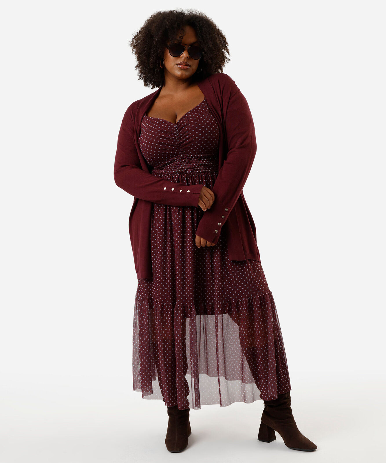 suéter feminino capa de tricot plus size vinho