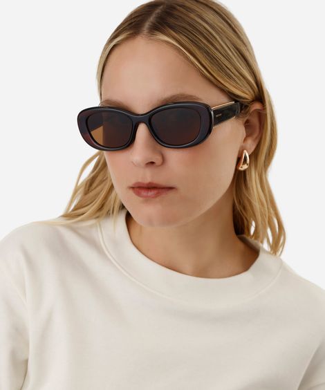 óculos de sol feminino gatinho de acetato triton marrom
