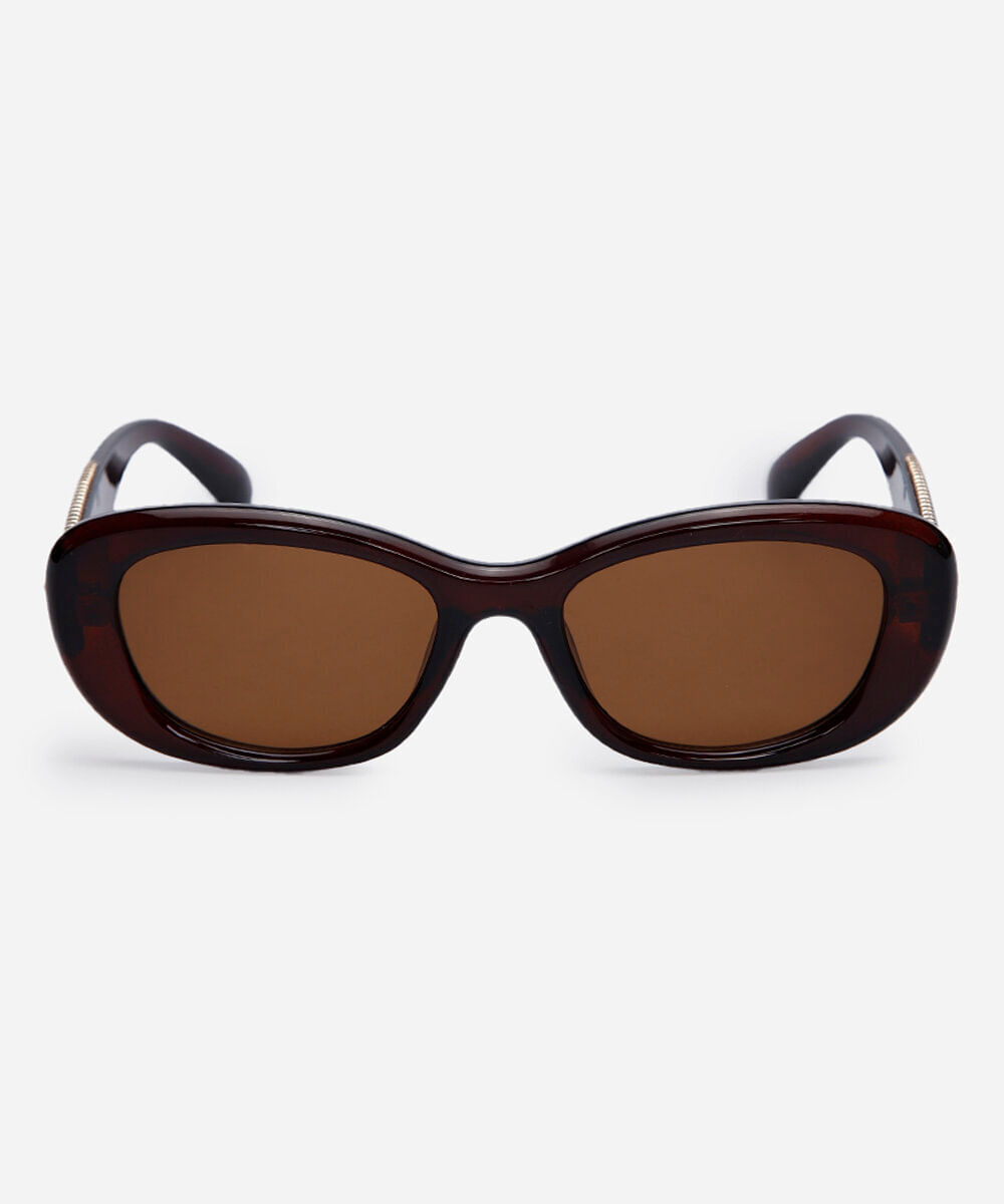 óculos de sol feminino gatinho de acetato triton marrom