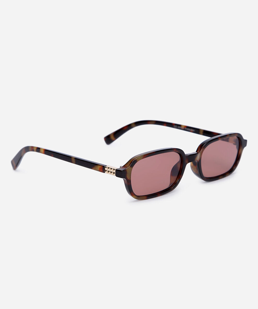 óculos de sol feminino oval de acetato triton colorido
