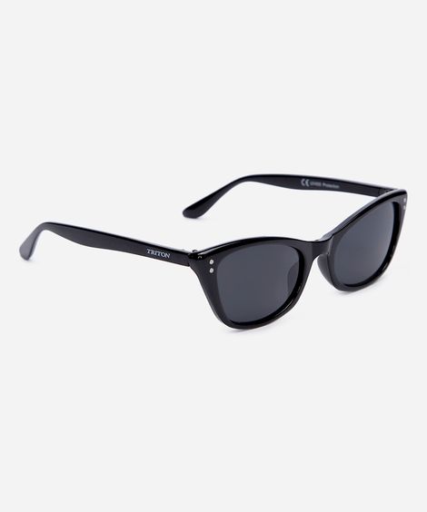 óculos de sol feminino gatinho de acetato triton preto