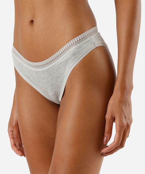 kit de 3 calcinhas biquíni feminina de viscose colorido