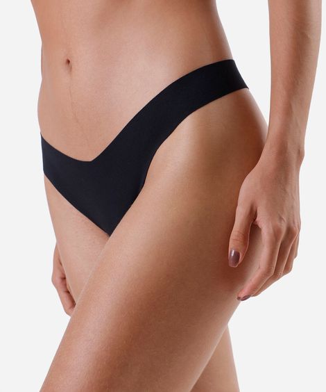 kit de 2 calcinhas fio dental feminina de algodão corte a fio colorido