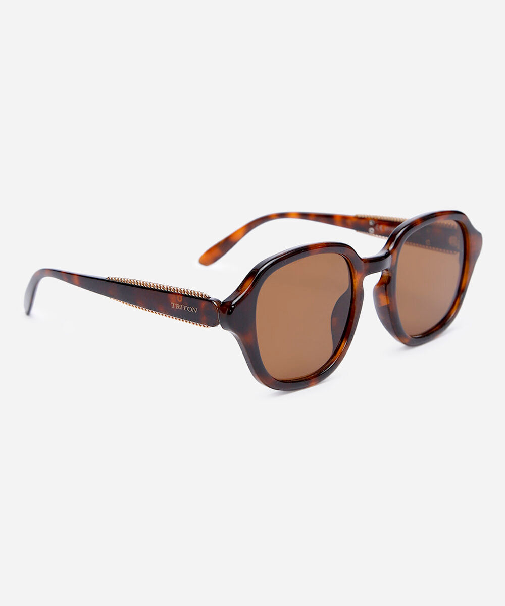 óculos de sol feminino quadrado de acetato triton colorido