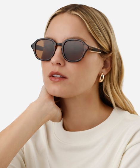 óculos de sol feminino quadrado de acetato triton colorido