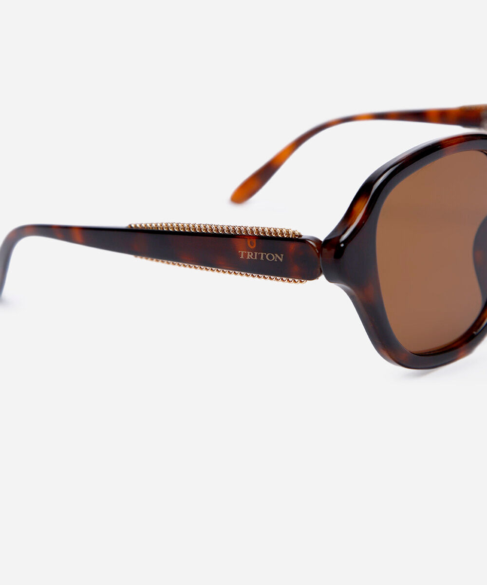 óculos de sol feminino quadrado de acetato triton colorido