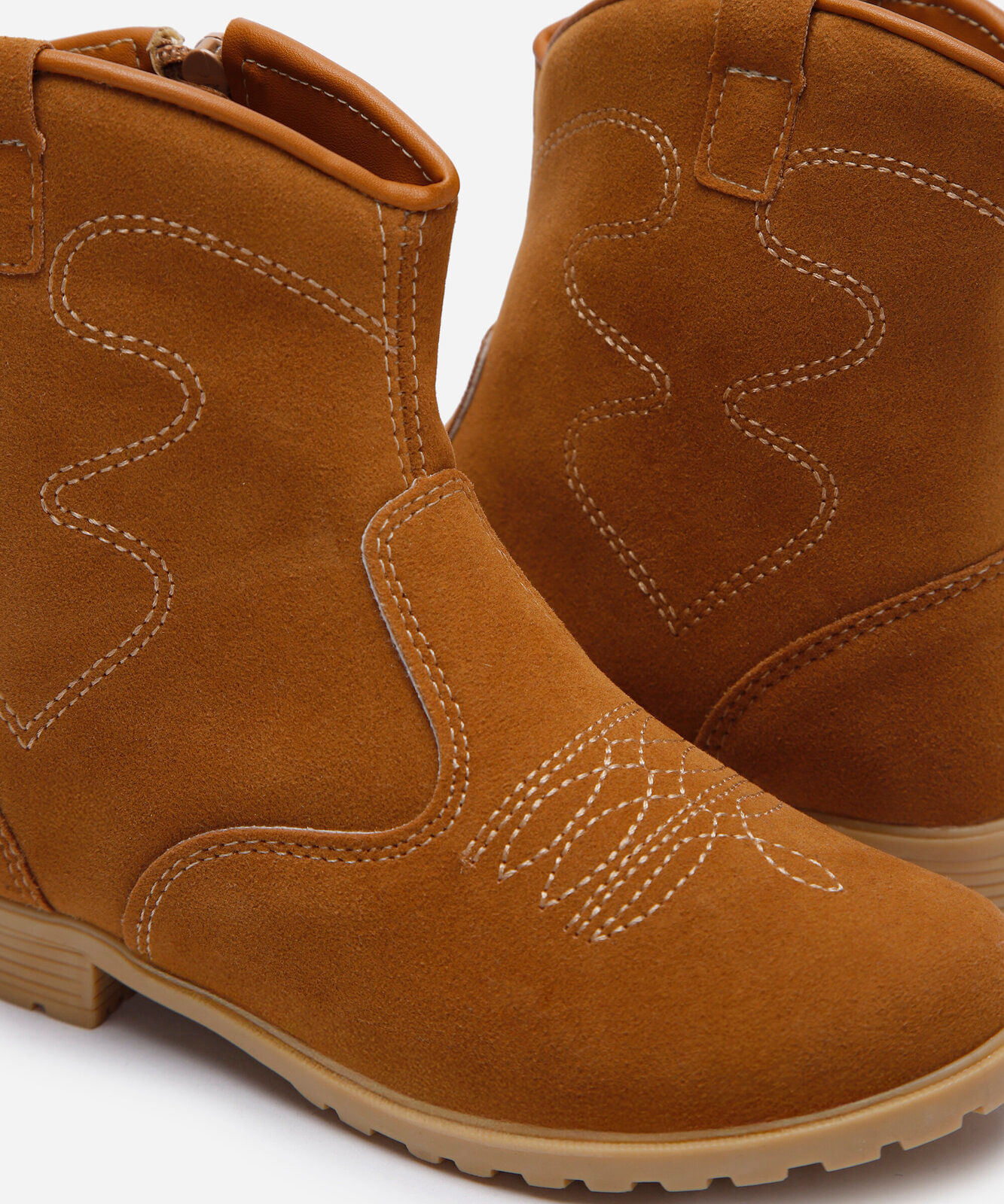 bota western infantil com bordado marrom