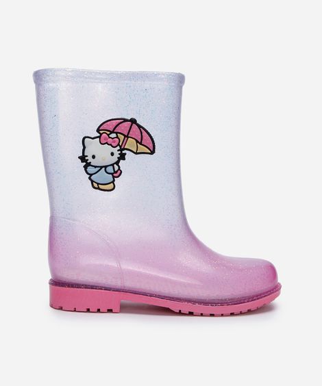 galocha infantil degrade hello kitty grendene rosa
