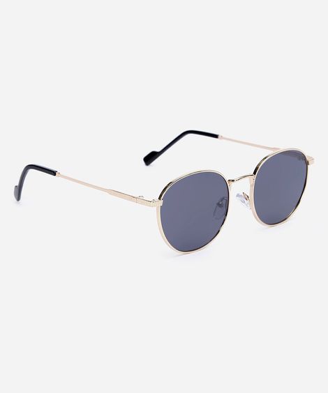 óculos de sol unissex feminino de metal triton dourado