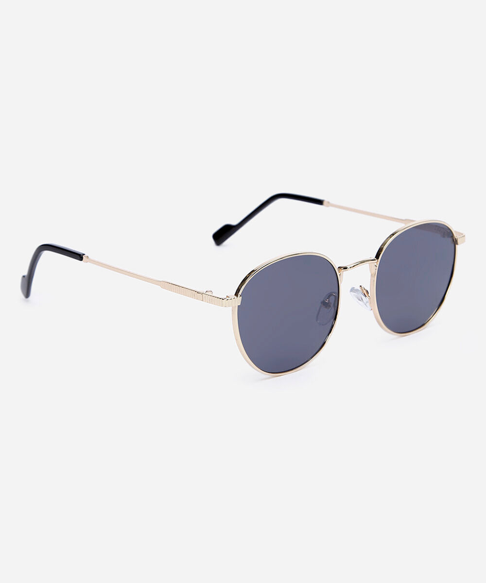 óculos de sol unissex feminino de metal triton dourado