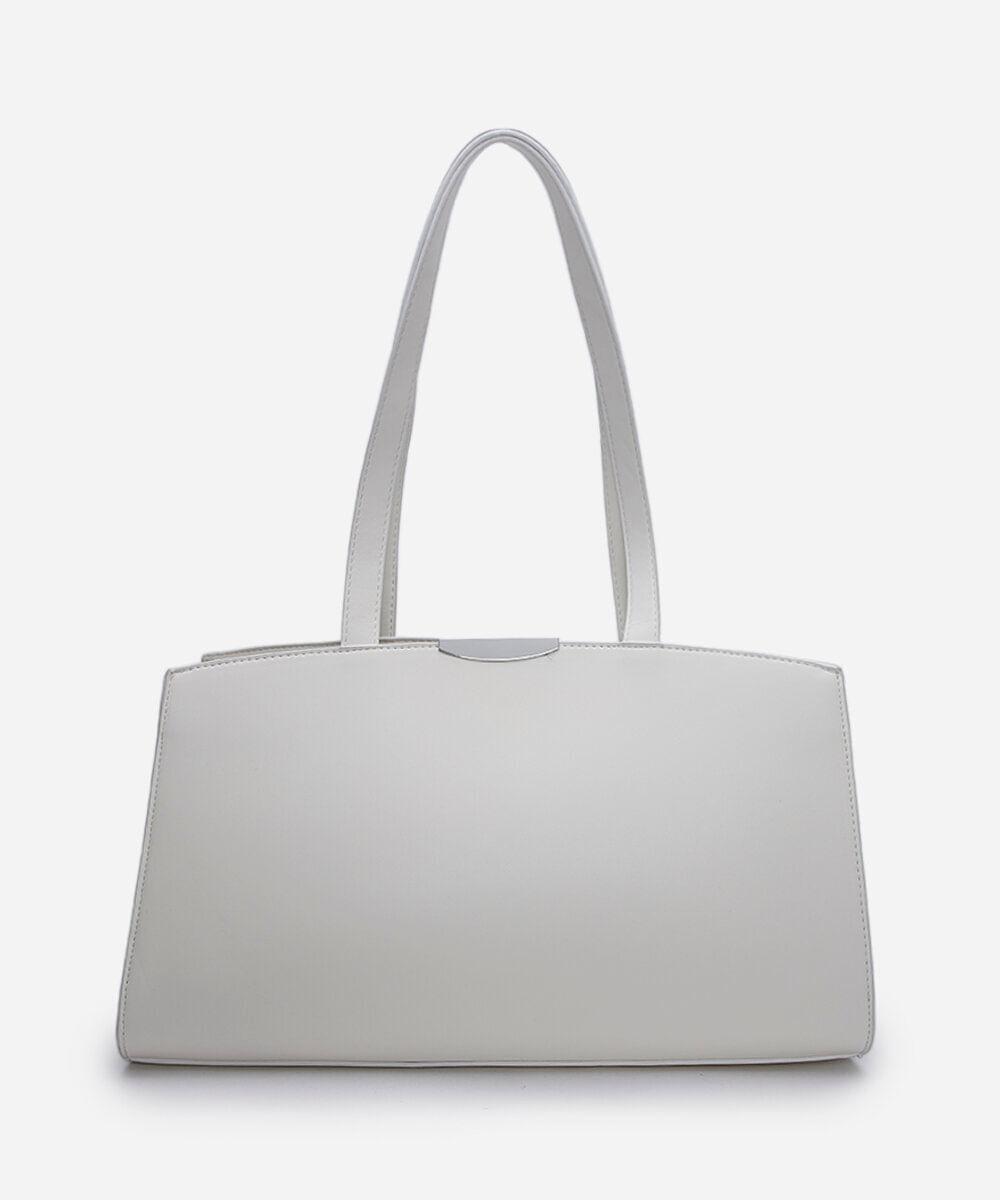 bolsa shoulder estruturada mindset off white