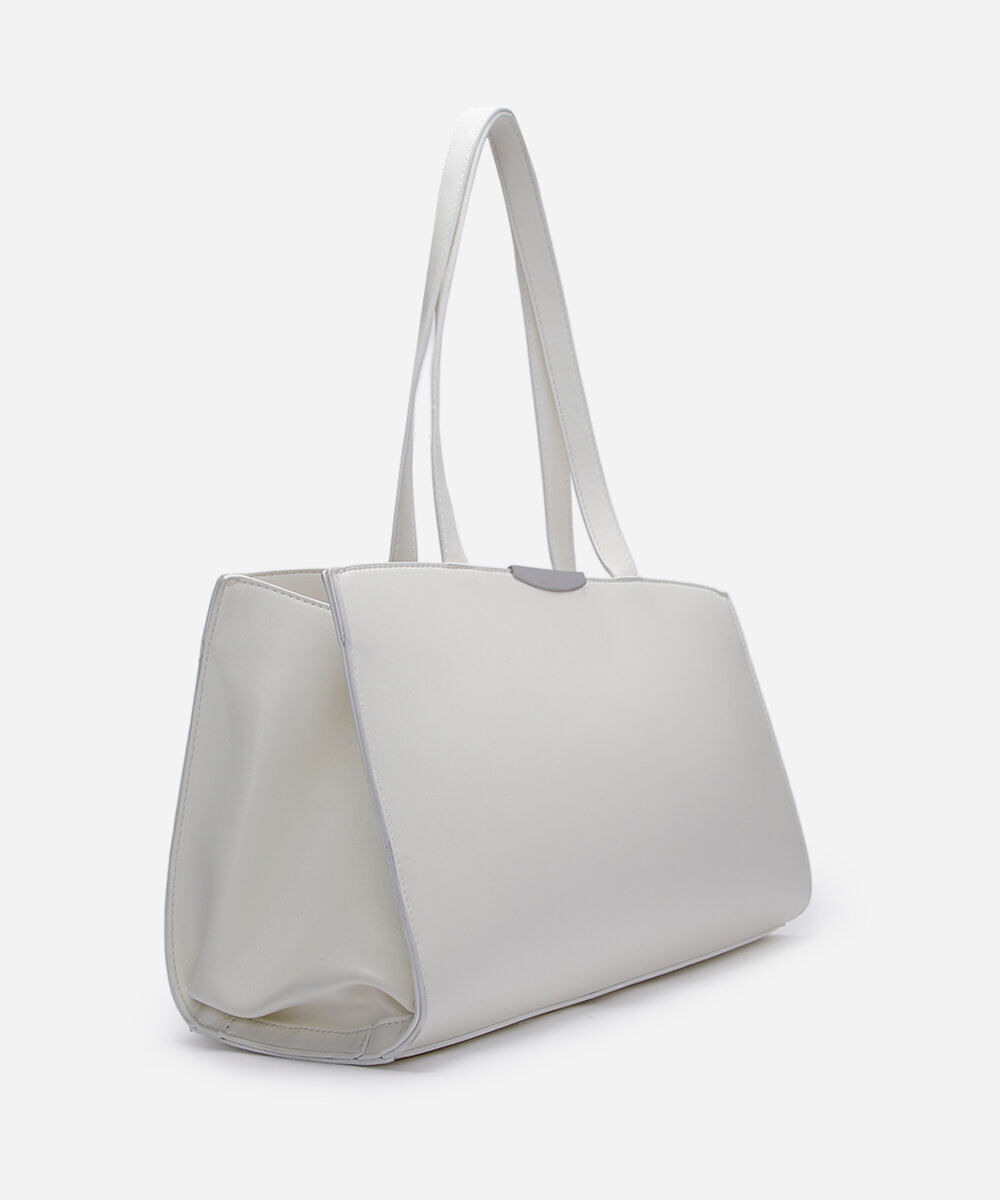 bolsa shoulder estruturada mindset off white
