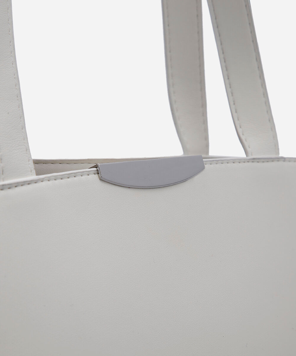 bolsa shoulder estruturada mindset off white
