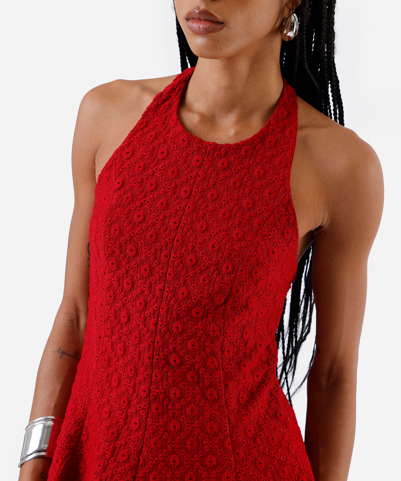 blusa peplum feminina de laise frente única vermelho