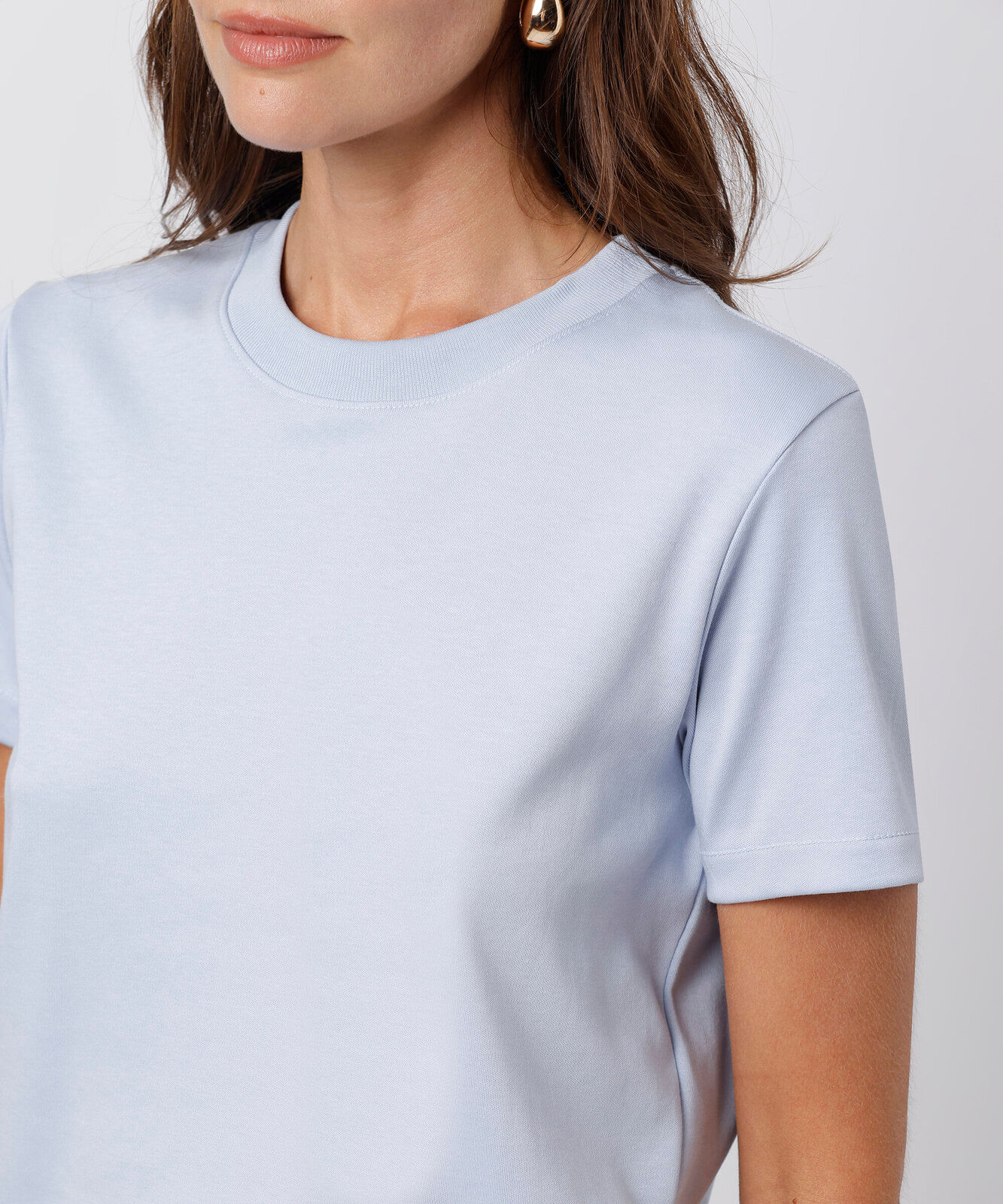 camiseta feminina de algodão slim mindset azul