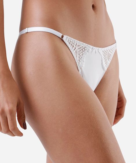 kit de 2 calcinhas string fio dental feminina com renda colorido