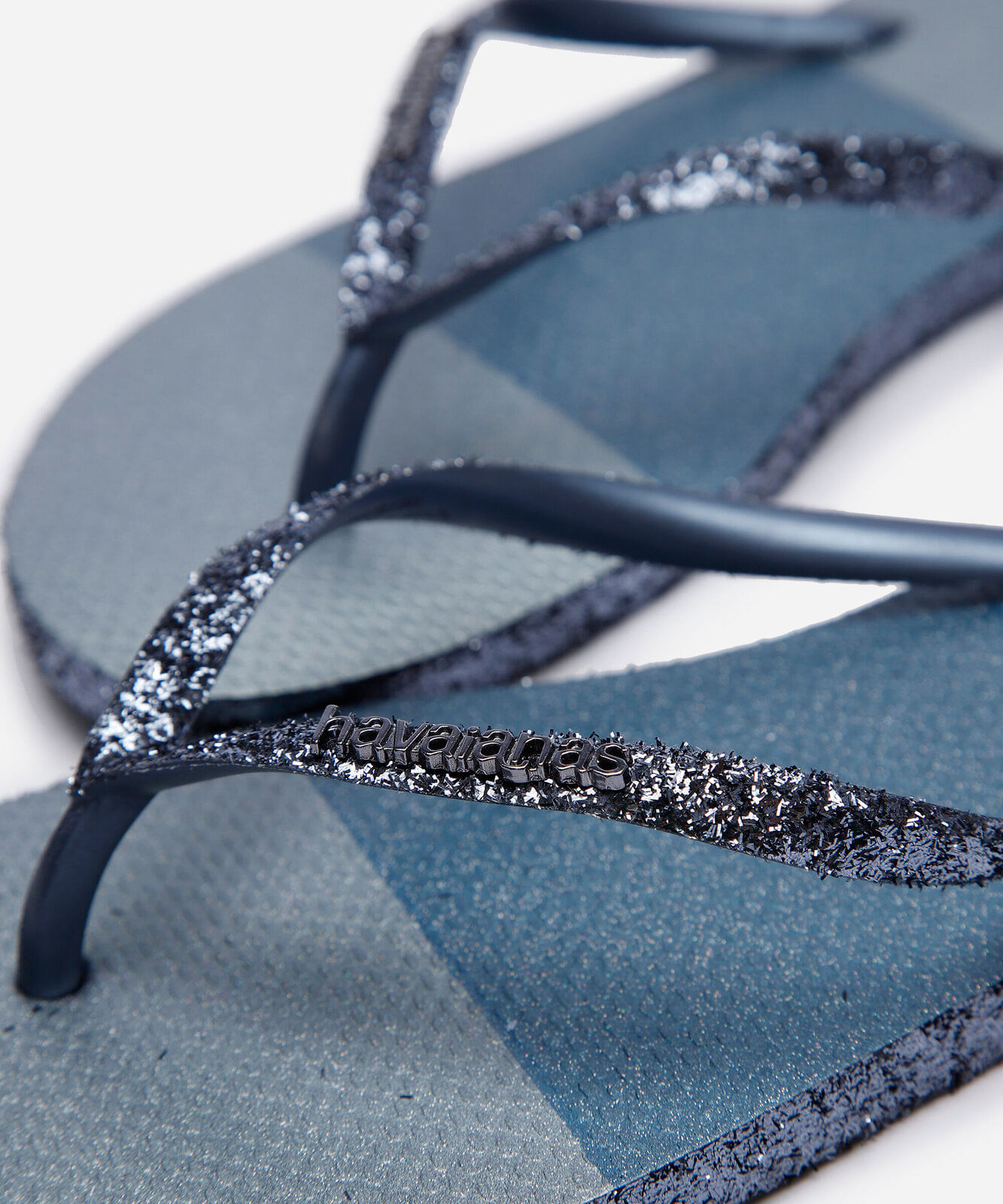 chinelo havaianas feminino glitter azul