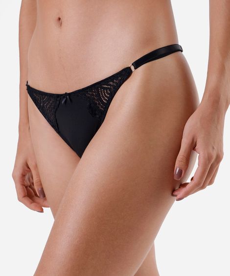 kit de 2 calcinhas string fio dental feminina com renda colorido