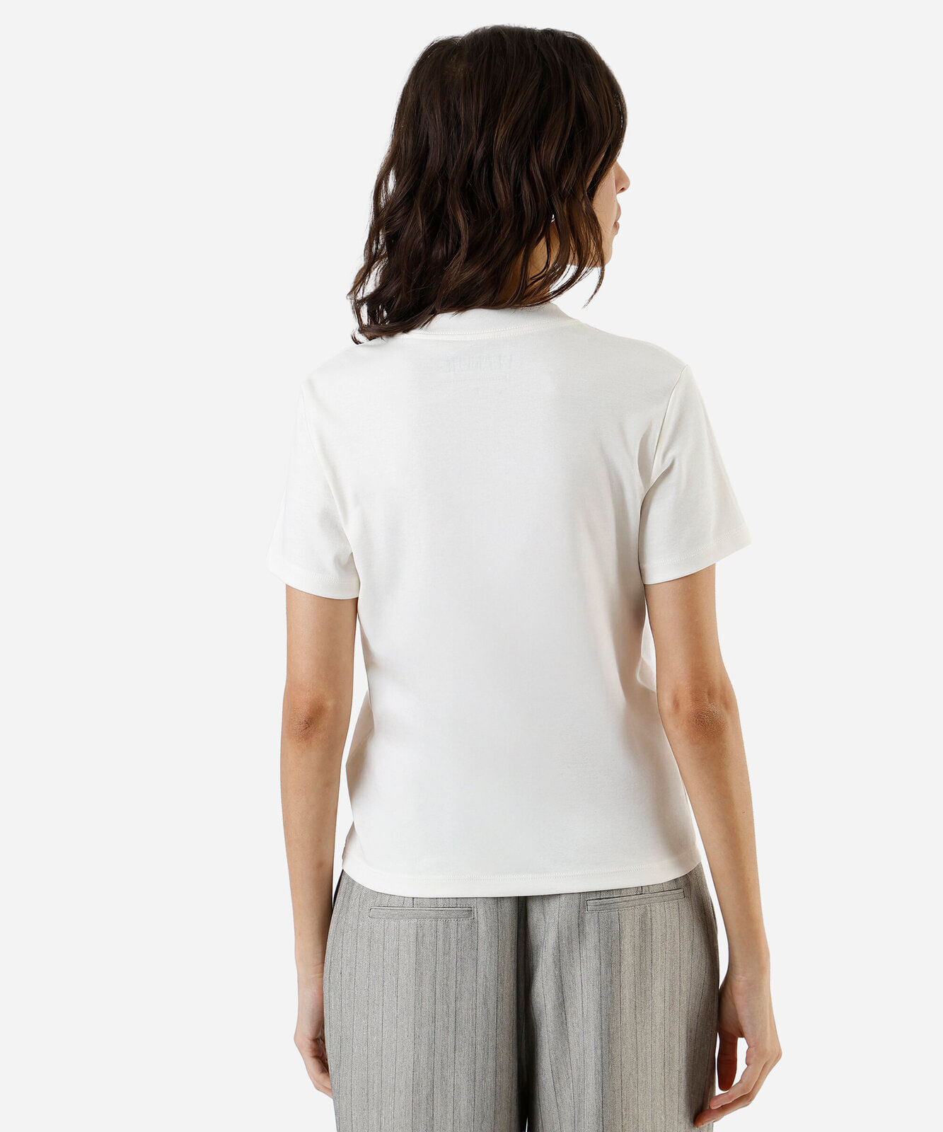 camiseta feminina de algodão peruano snoopy off white