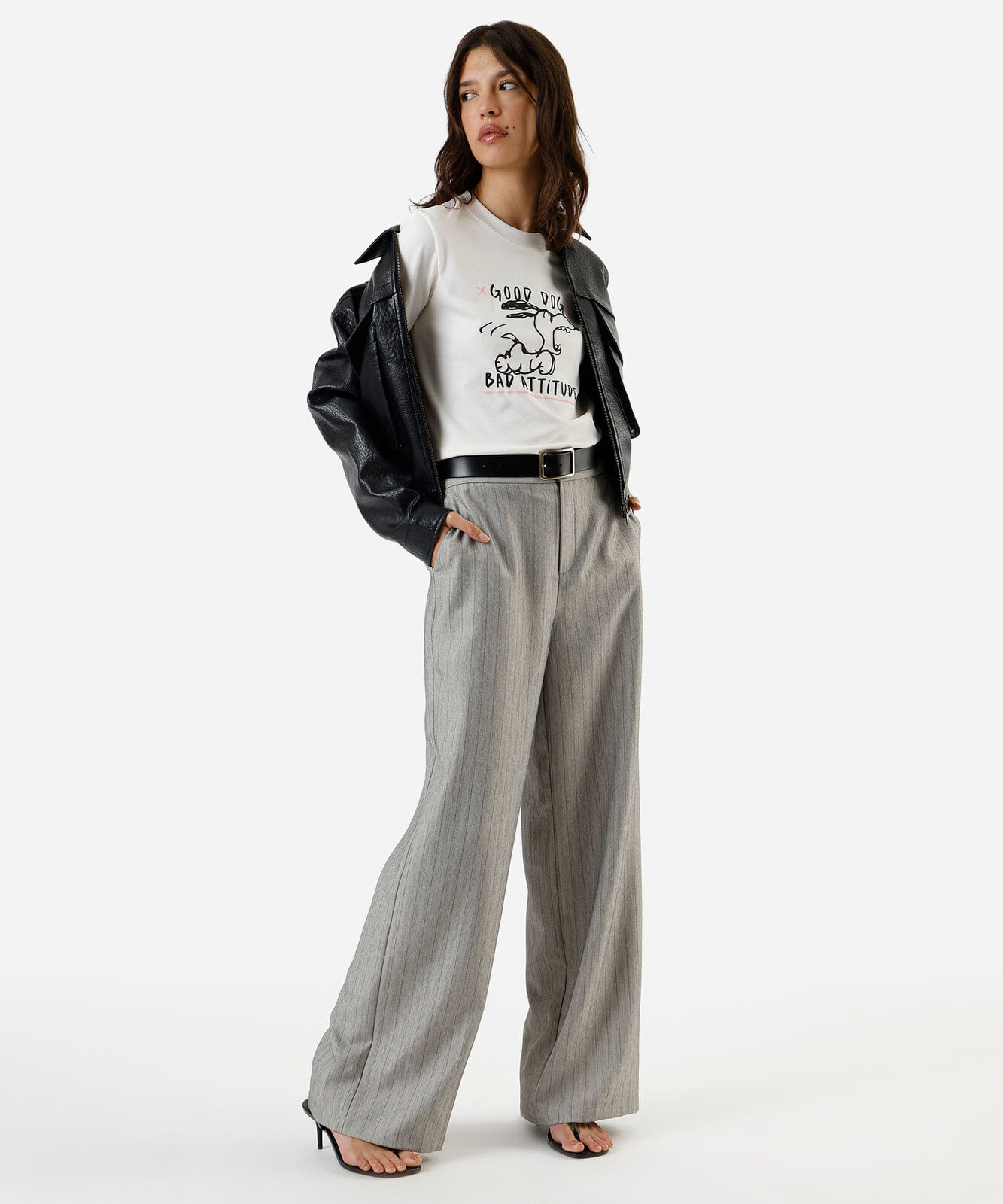 camiseta feminina de algodão peruano snoopy off white