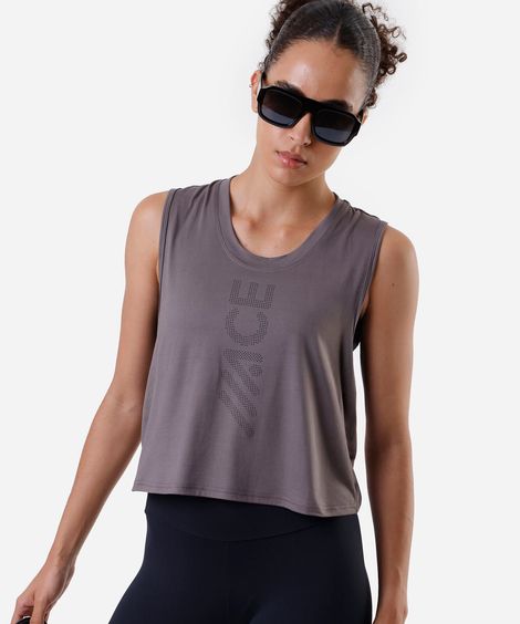 cropped feminino esportivo ace cinza