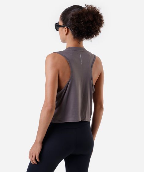 cropped feminino esportivo ace cinza