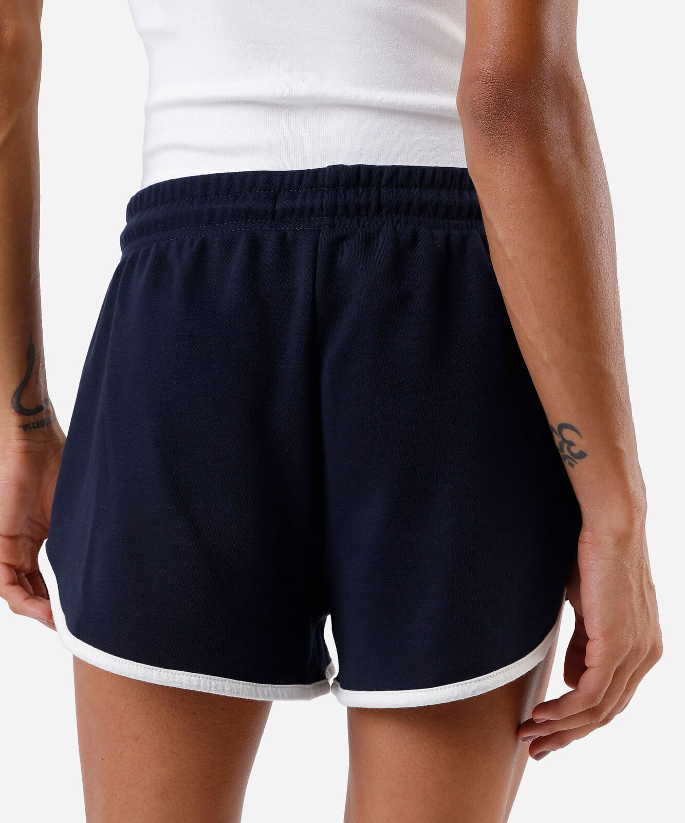 short básico feminino com elástico azul