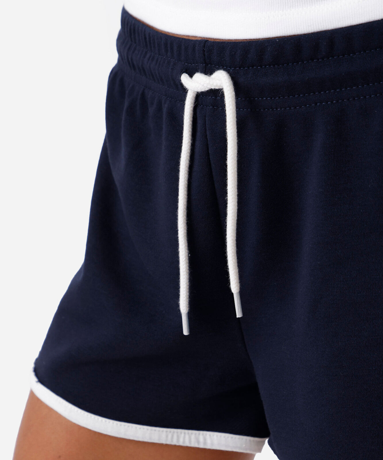 short básico feminino com elástico azul