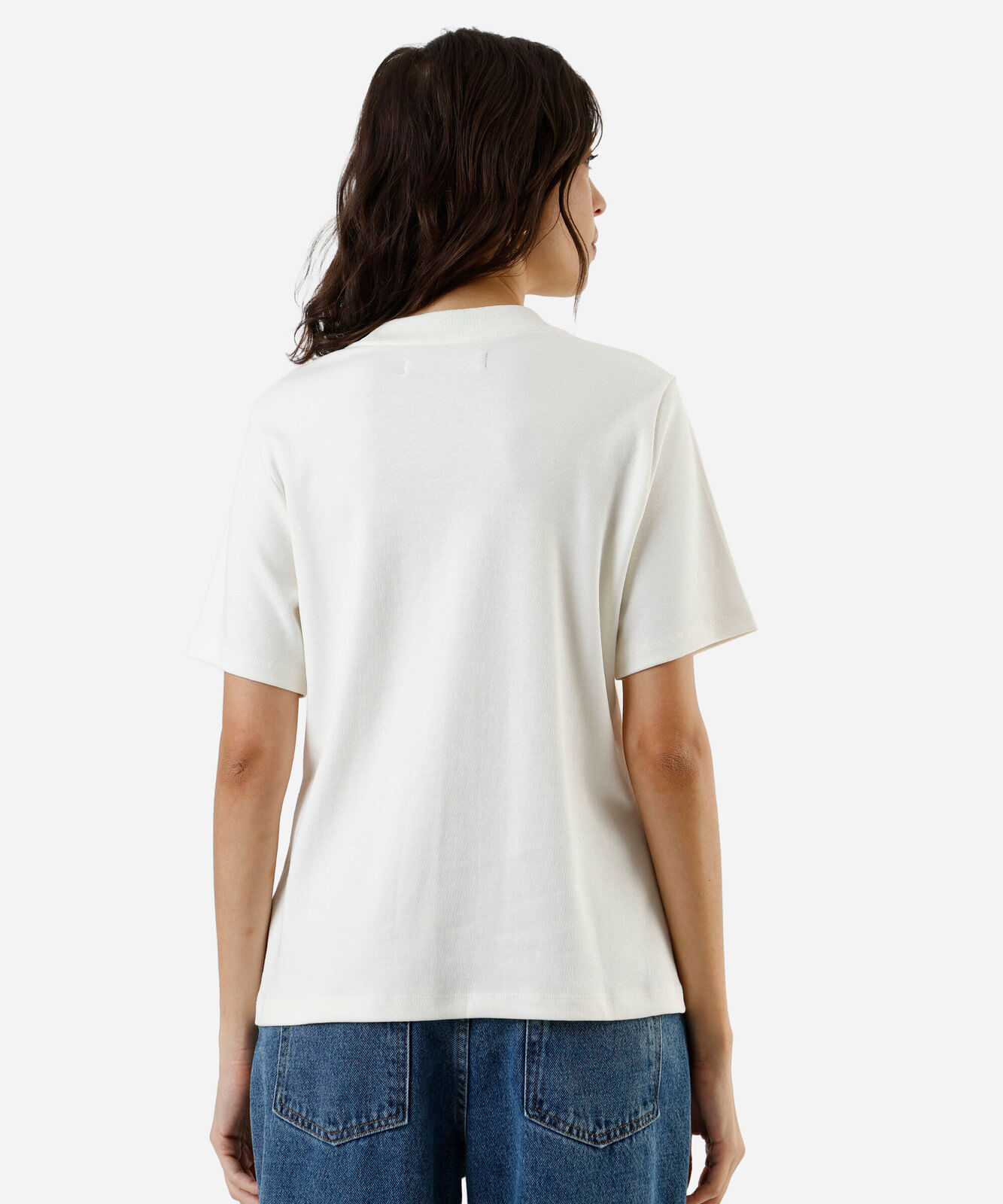 camiseta feminina de algodão estampada off white