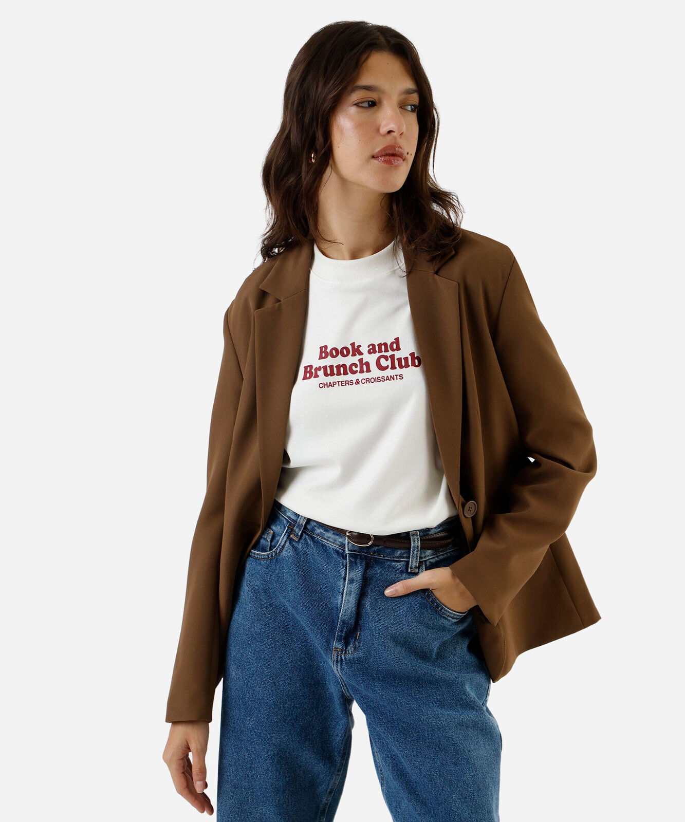 camiseta feminina de algodão estampada off white