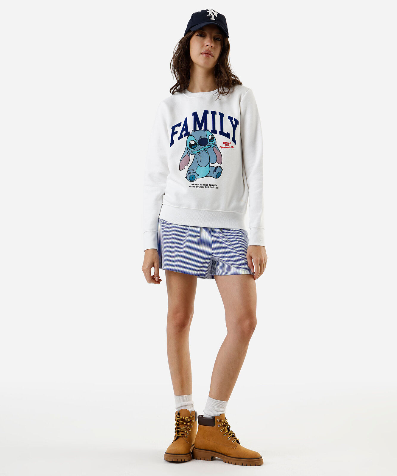 blusa feminina de moletom stitch off white