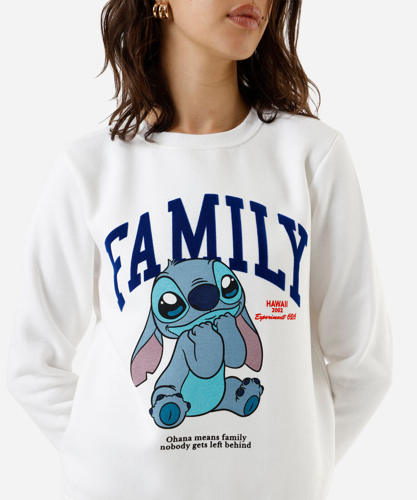 blusa feminina de moletom stitch off white
