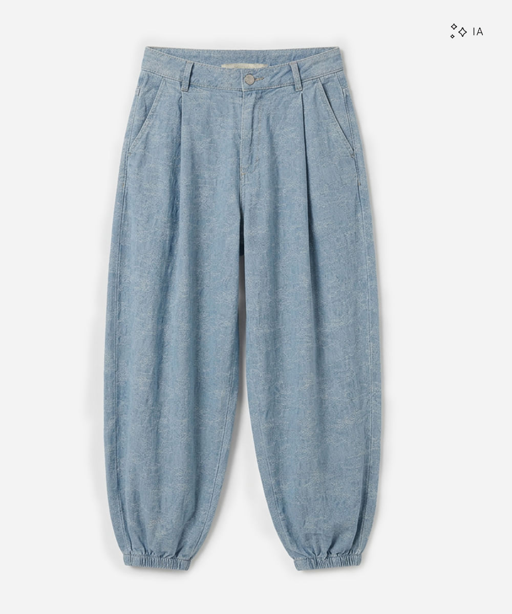 calça aladim feminina jeans camuflado azul