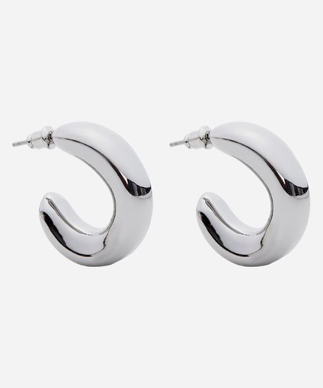 brinco argola bold prata